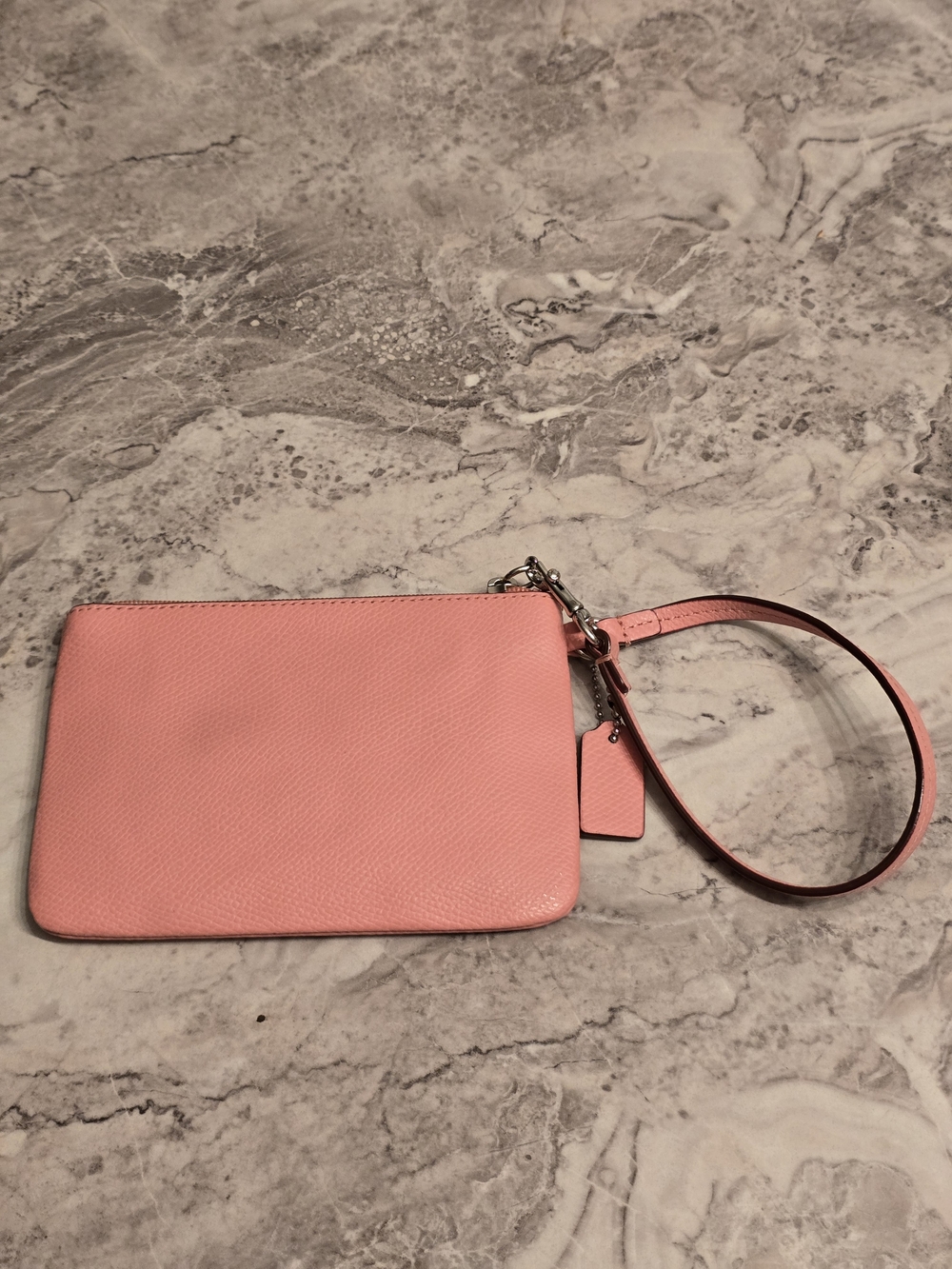 Coach Pink Pebbled Leather Wristlet - Picture 5 of 12